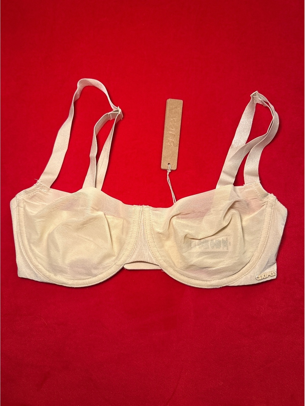 Skims No Show Molded Unlined Balconette Bra Color Sand Size 32C